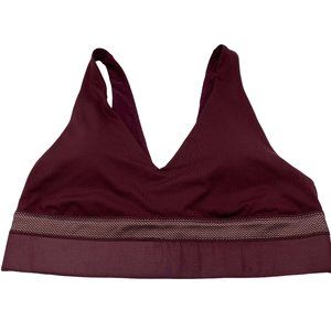 Fabletics sports bra size 3X maroon wide straps no wires removable padding
